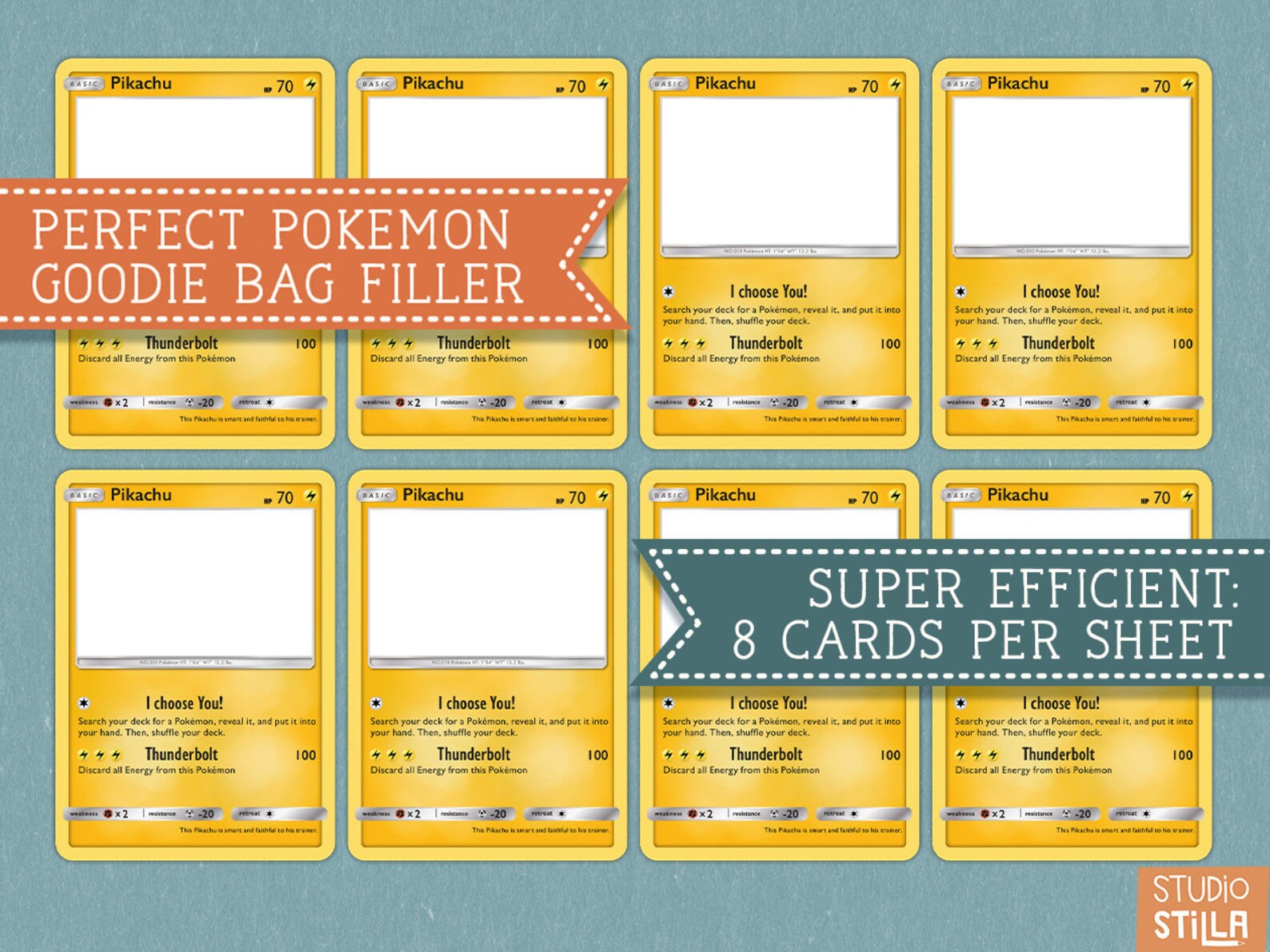 Printable Pokemon card templates. Multiple regular sized blank | Etsy
