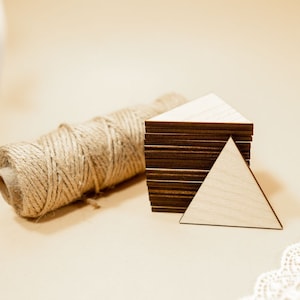 25x 2inch Equilateral triangle, Wooden Triangle shape, wooden craft triangles DIY, wood woden shapes