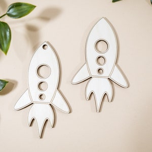 Multiple sizes SPACE ship shape Rocket shapes cosmos theme wall decor art, Spaceship wood, boys room wall decoration, diy mobile for boy