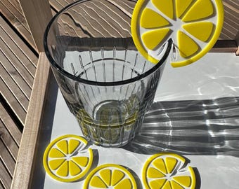 Tappi in vetro al limone, Tequila Sunrise bridal shower, etichette per cocktail agli agrumi, Amore al primo Spritz