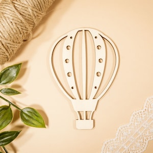 Multiple sizes Hot Air Balloon shape for crafts and decorations, Wooden Unfinished shapes, Bedroom, Playroom wall decoration, babys room