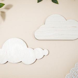 2-6 Meerdere maten CLOUD vorm houten, wand decor, dromerige slaapkamer, kinderkamer decoratie