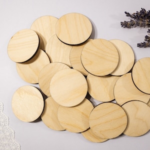 100x circle  3.5 cm/ 1.38"/ 35mm  wooden unfinished shape blanks wood discs