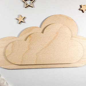 CLOUD Form Holz, verschiedene Größen, Wanddekor, verträumtes Schlafzimmer, Kinderzimmerdekoration