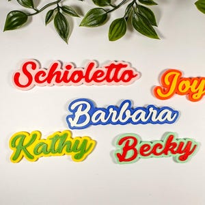 Imán de nombre, imán impreso en 3D con nombre personalizado, imán de nevera personalizado con nombre, Magnetisch Personalisierte Magnete Kuhlschrankmagnete