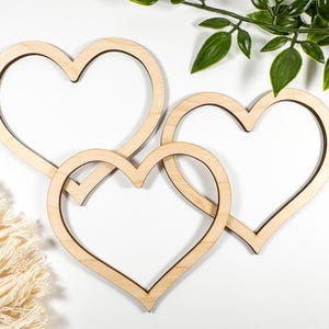 Herz Umriss, Makramee mobile, Kindergarten Formen, Holzherzen Handwerk