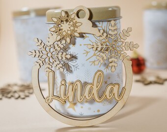 Benutzerdefinierte Weihnachtsbaumschmuck Personalisierte Strumpfanhänger für Geschenke Weihnachtsverzierung Personalisierter Geschenkanhänger Strumpf Namensschild Haustierstrumpf