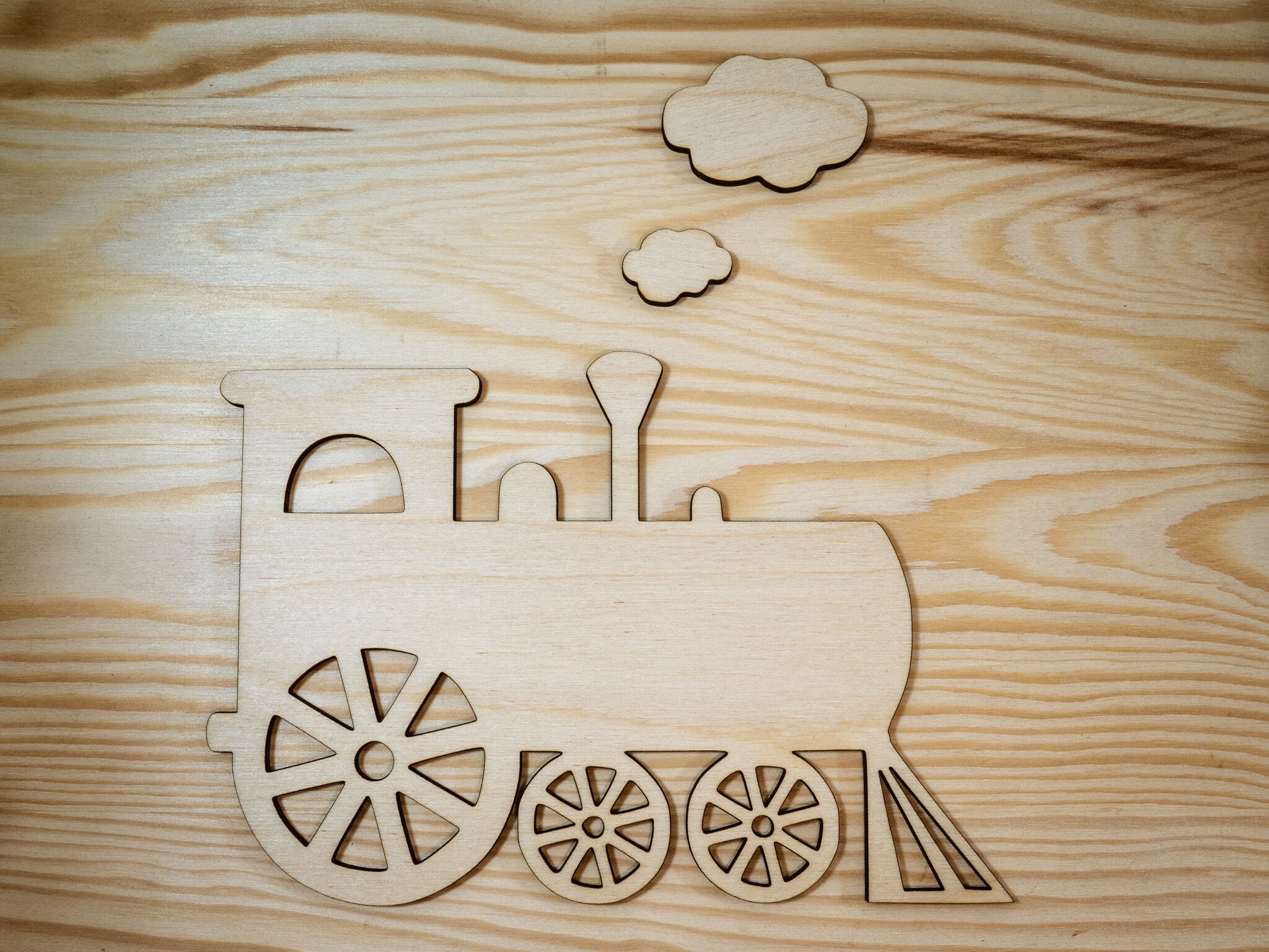 Décoration Vintage Locomotive Train En Bois - 18,5x12,5x7,5 Cm, Marron Clair, Pour Bureau, Chambre Enfant, Collection
