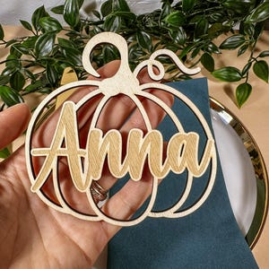 Thanksgiving-Kürbis-Platzkarten Tischeinstellungen Dekoration