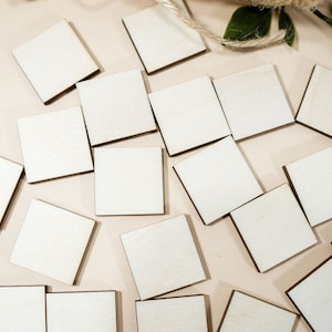 100 quadrati da 1"/ 2,5 cm di legno grezzi di forma grezzi quadrati di legno