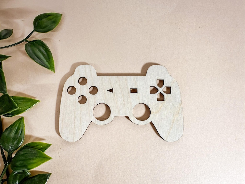 Game Controller Shape, Wooden Video Game Controller Cutout, Console ...