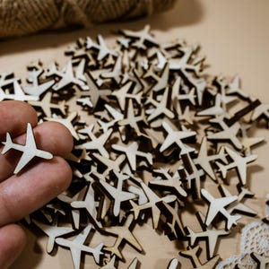 50x 0,75 pollici (1,9 cm) AEREO forma in legno, Mini aeroplani, Forme vuote in legno per lavori artigianali