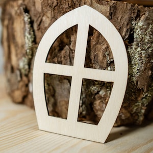 Wooden window various sizes for crafts, decoration, rectangle window, fairy window, elf door window, doll house window, natural wood