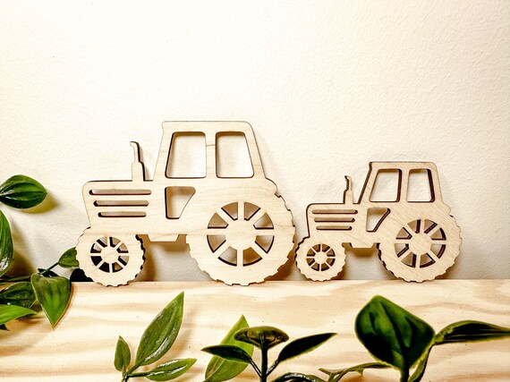20 Découpes En Bois En Forme De Tracteur – Parfait Pour Bricolage, Coloriage Et Décoration Enfant - 6