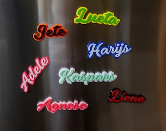 Name Magnet, 3D Printed Magnet with Custom Name, Personalized Fridge Magnet with name