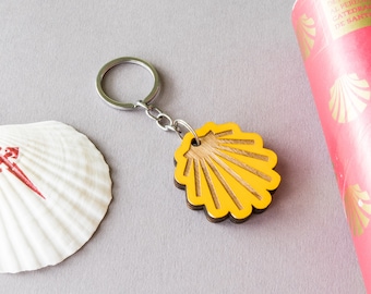 Personalized Camino de Santiago key chain, Buen Camino! Santiago de Compostela shell, Backpack Charm, St James way, Pilgrim keyring