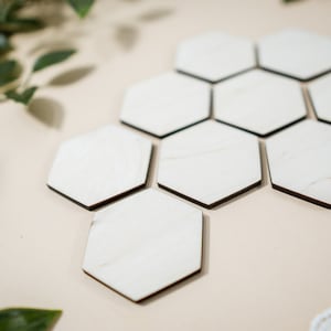 10 hexagon 4&quot;/ 10 cm wide wooden unfinished beehive shape blanks