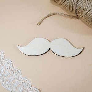 MULTIPLE sizes Mustache Wooden Cutout Shape, Wooden mustache, Wood mustaches cut out, Wooden Mustache for Crafts