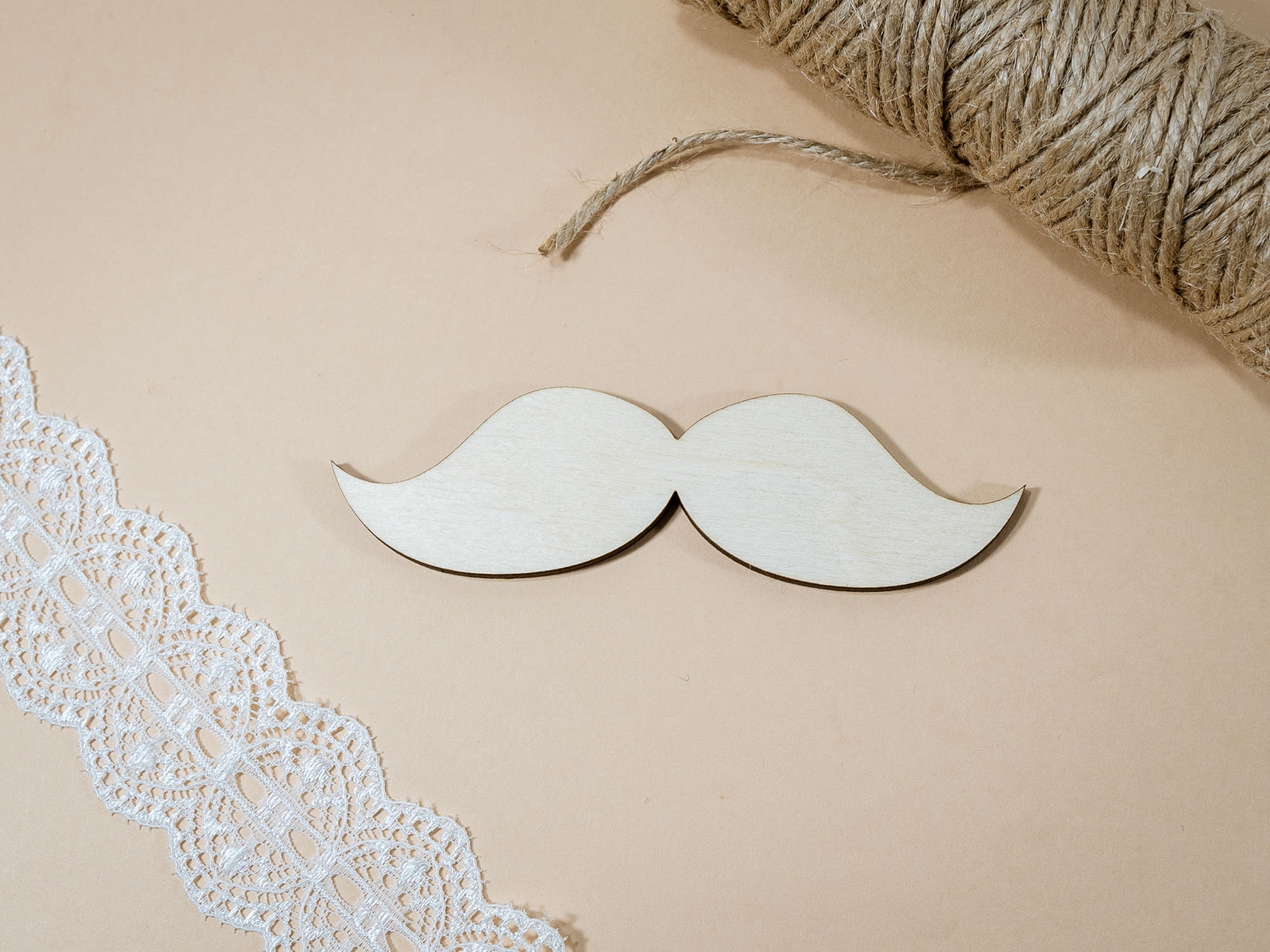 Mustache - Laser Cut Out Unfinished Wood Craft Shape PPL51 Mustache - Laser Cut Out Unfinished Wood Craft Shape PPL51