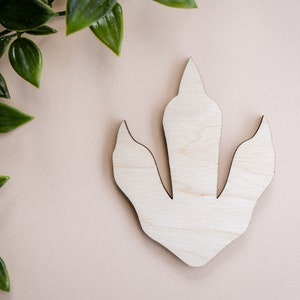 Dinosaur footprint shape for crafts and decorations, Wooden Unfinished shapes, Bedroom, Playroom wall decoration, dino theme decor boy room
