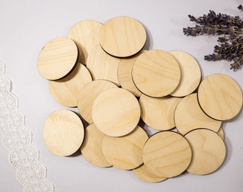 20x circles 3.15 inches/ 8 cm wooden unfinished shape blanks discs