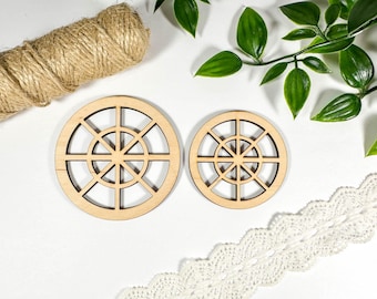 Wooden window various sizes for crafts, decoration, round church window, fairy, elf door window, doll house, natural wood