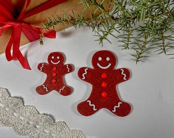 set of Fridge Magnet for Christmas decoration, Gingerbread man magnetic for Whiteboard, Xmas decor