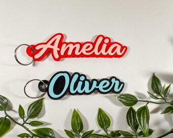 Personalized 3D Printed Name Keychain School Bag Tag
