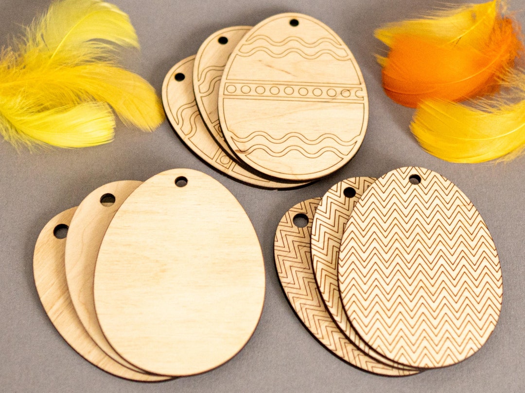 9PCS Easter Coloring Eggs DIY, Easter Wood Decor, Easter Crafts