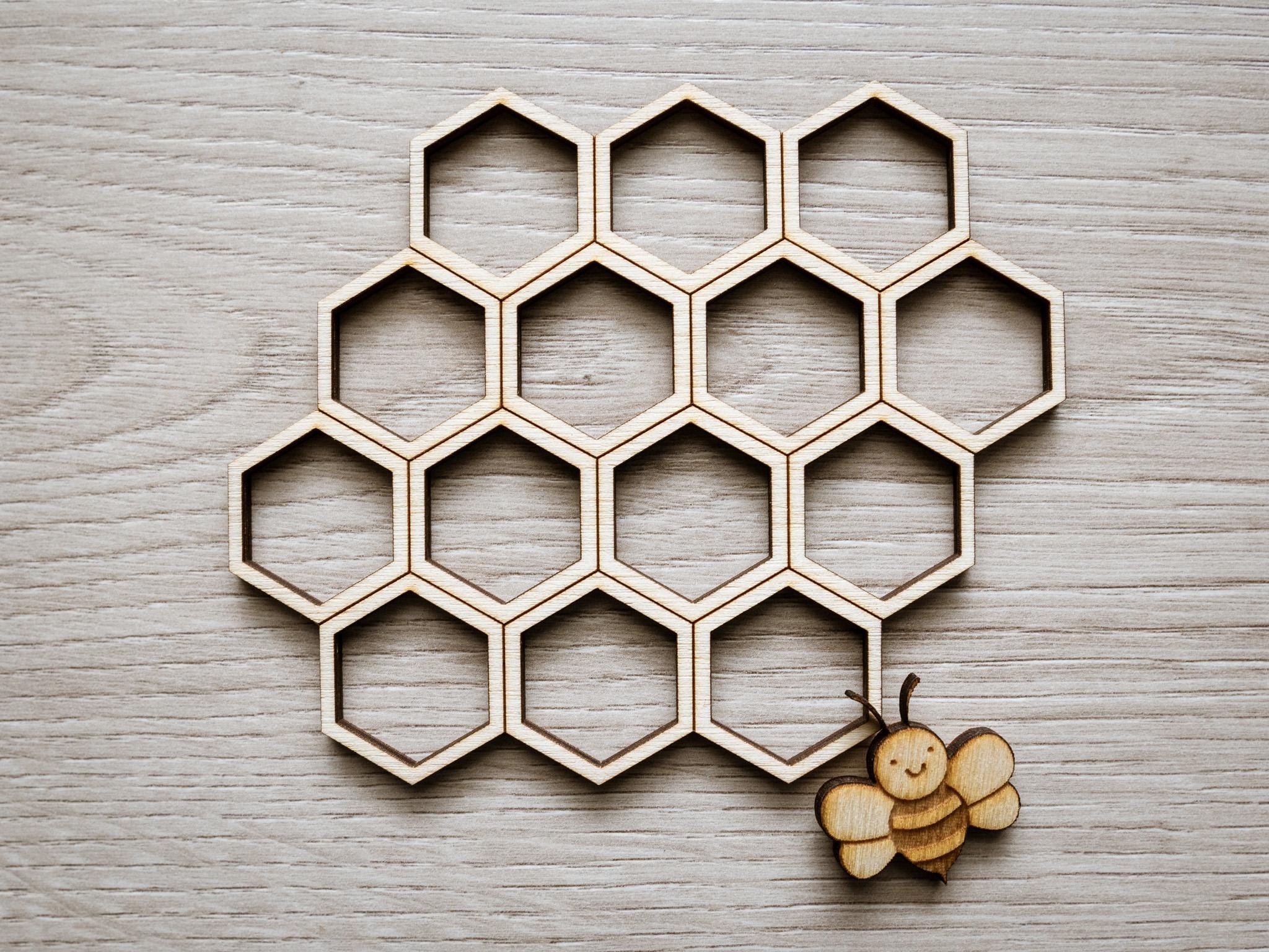 Lot De 100 Mini Abeilles En Bois Autocollantes - Décoration DIY 1x1,3cm | Pour Scrapbooking, Cadeaux, Fêtes