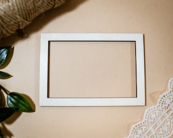 Rectangle hollow shape, Wooden Rectangle outline, Macrame mobile Rectangle shape