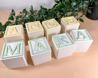 Block letters, Freestanding Name sign for Nursery shelf, Letters for baby room, Custom name, Nursery decor, Freestanding letters
