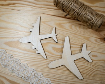 Multiple sizes Airplane shape for crafts and decorations, Wooden PLANE Unfinished shapes, Bedroom, Playroom wall decoration, travel