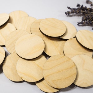 50 Kreise 4,5 cm Rohlinge aus Holz