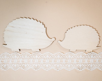 Wooden Hedgehog Blanks, shape for crafts, Wood Hedgehog Family, Wooden animal blanks