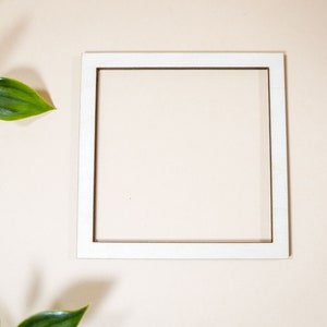 Wooden Square outline, Square hollow shape, Macrame mobile Square
