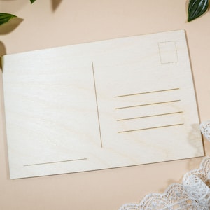 Carte postale en bois pour bricolage, Carte postale vierge, Carte postale personnalisée, Cartes postales à colorier, Cartes postales en bois Bois