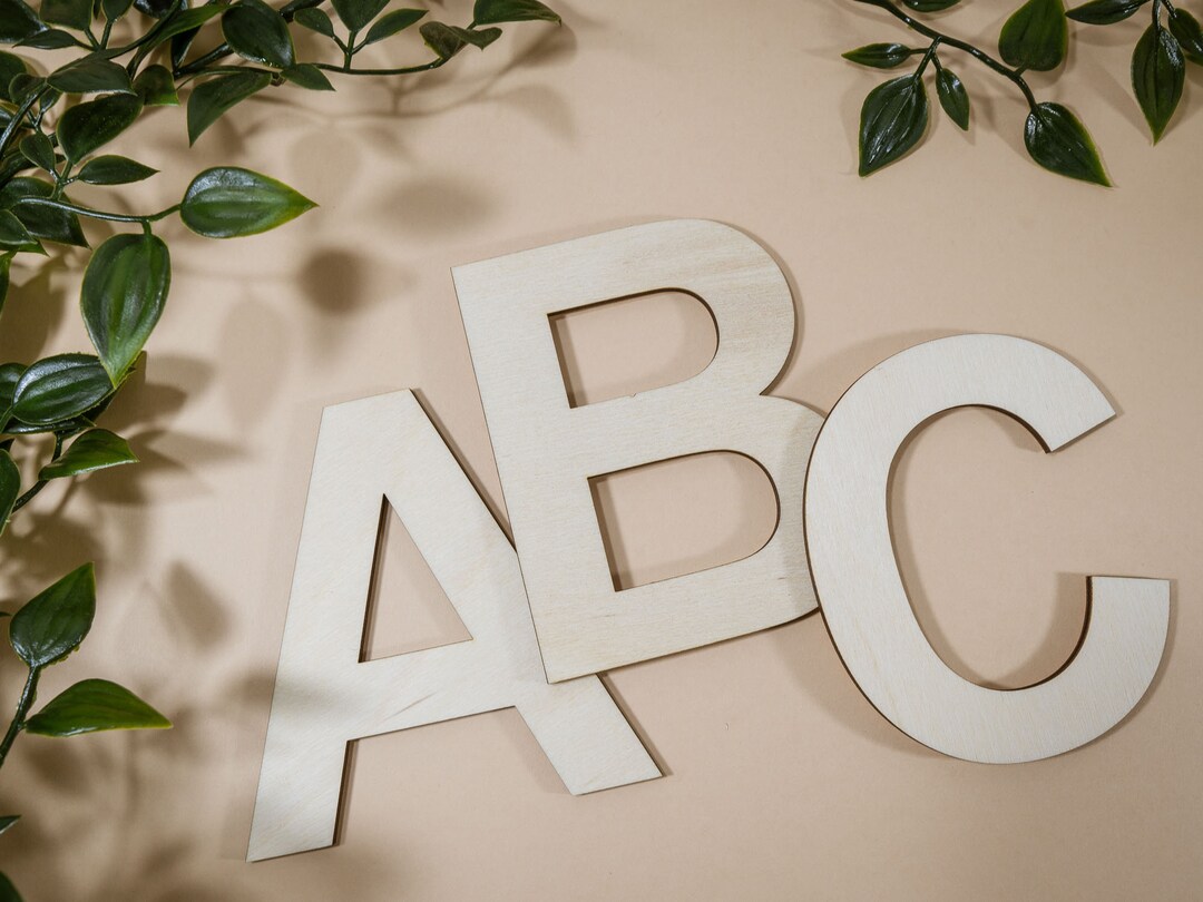 Wooden Letters Arial Font Laser Cut Wood Letters for Signs and Etsy