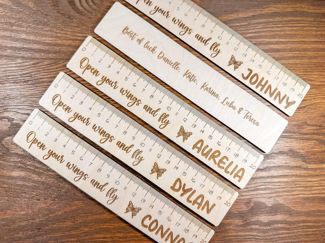 Wooden Ruler, Personalized Back to School Gift, Name Engraved School ...