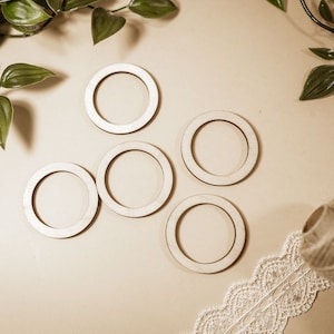 100x 5-10cm Blank Wood Hoop Rings, Wooden Circles for Macrame, Wood Ring, Laser Cut Hoop, Dreamcatcher Ring, Round Baby Mobile Frame