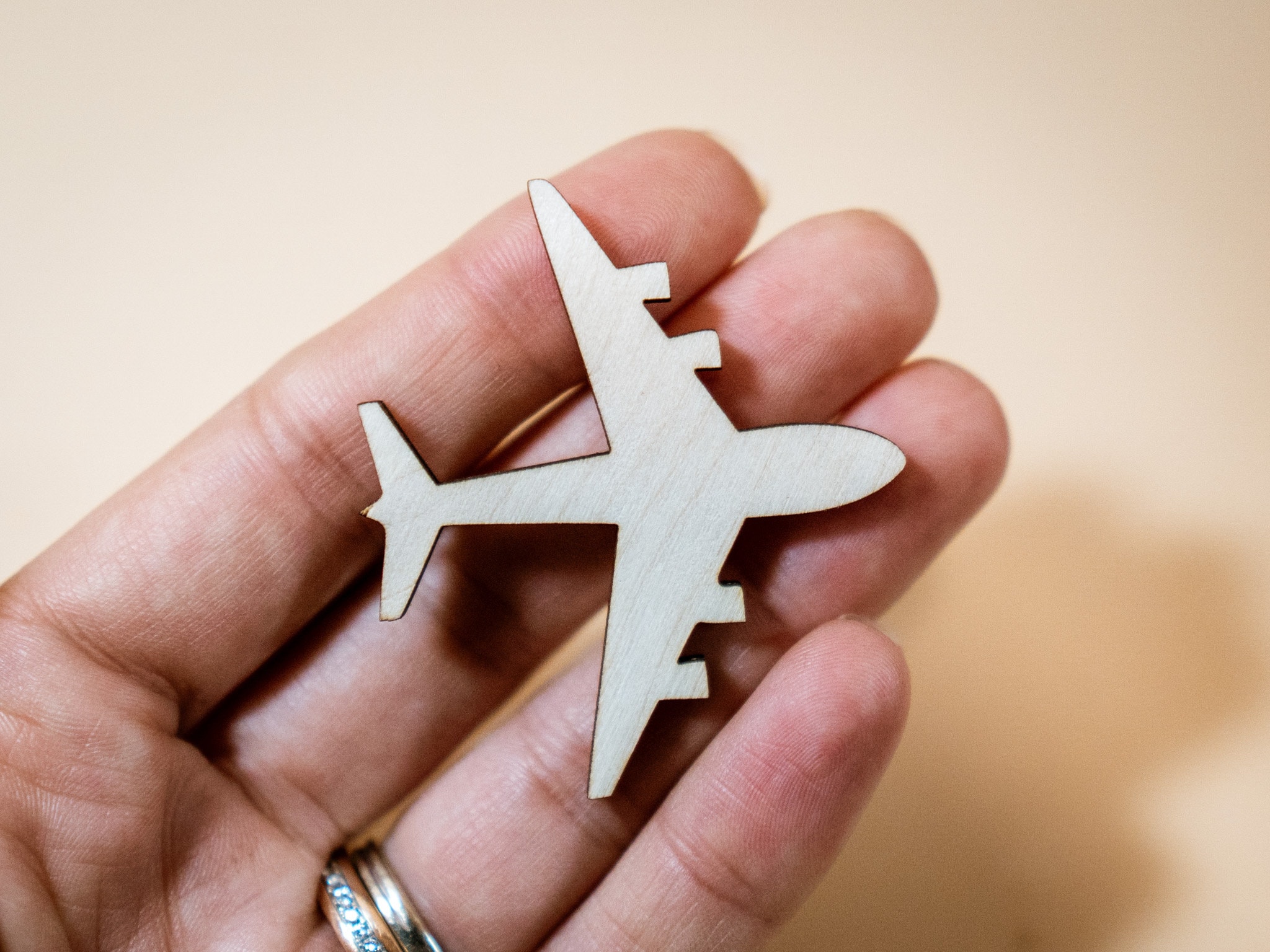 50x 2 inches (5.1 cm) PLANE shape wooden, Mini Airplanes, Wooden Blank Shapes for Crafting
