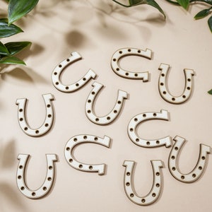 kleine Hufeisen mehrere Größen, Goodluck Hufeisen Konfeti, Hufeisen Verzierungen / Hochzeitstisch, Hufeisen Dekor, Charme
