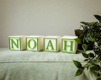 Block letters, Freestanding Name sign for Nursery shelf, Letters for baby room, Custom name, Nursery decor, Freestanding letters