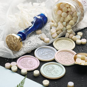 Cuentas de sello de cera mixta, 6 colores para sello de cera, cuentas de cera para sellos, sello de cera de invitación, kit de sello de cera, sellado de cera de boda / carta