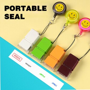 Sello de nombre personal portátil, Sello de firma manuscrita, Firma de diseño de arte de personalidad de letras, Nombre Producción privada
