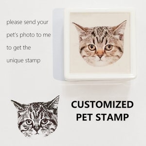 Sello de retrato de mascota hecho a medida DIY para sello de figura de perro Sello de gato personalizado Capítulo de recuerdo cuztomizado para contabilidad