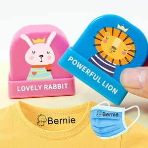 Sceau du nom des enfants, timbre personnalisé du nom de l’élève, autocollant de nom imperméable à l’eau des vêtements de maternelle ne sera pas lavé