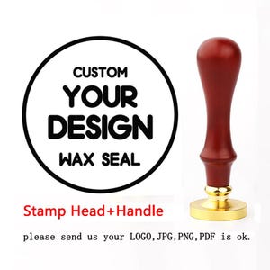 Sello de cera personalizado con su logotipo: sello de latón personalizado para marcas, bodas y regalos.