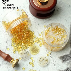 Partículas de cera de oro transparente para cera sello sello wedding Greetingcards Envolope Letter.