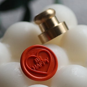 Personalisiertes Mini Süßes Wachssiegel, personalisierter Kupfer Siegelstempel, Hochzeitseinladung und Geschenkverpackungsstempel Kit